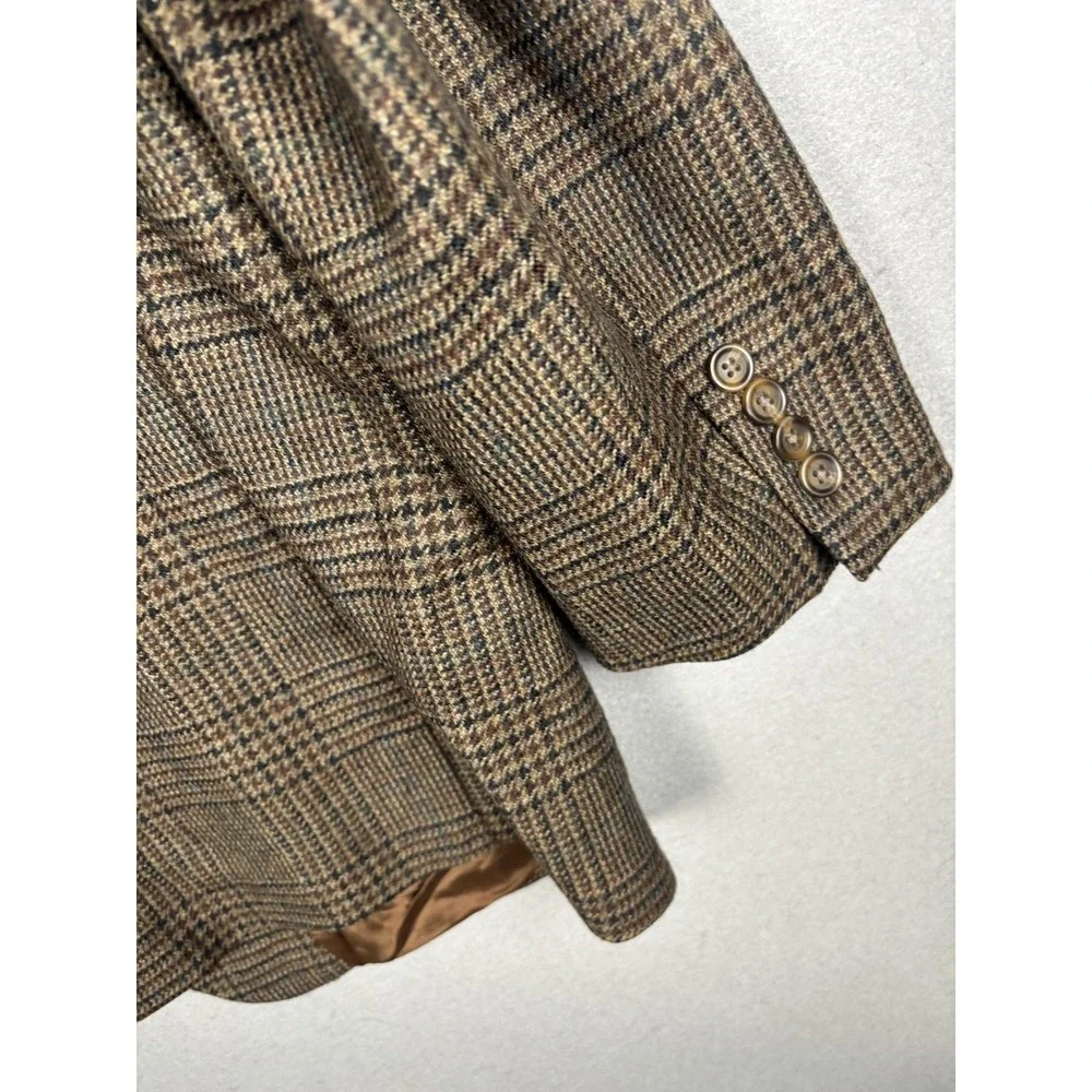 Chaps Ralph Lauren Blazer Mens 46 Brown Plaid Check Wool Tweed Sport Coat Canada